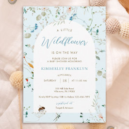 Invitación A little Wildflower Wild Flower Boy Baby Shower
