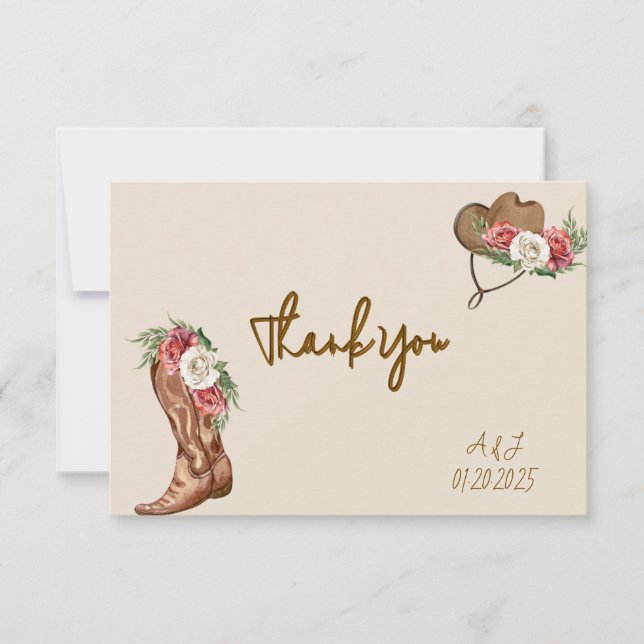 INVITACIÓN A LLUVIA DE REGALOS DE BODAS FLORAL VAQ (Anverso)