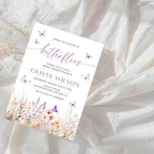 Invitación A lo largo de la vida de Butterflies Bridal Shower