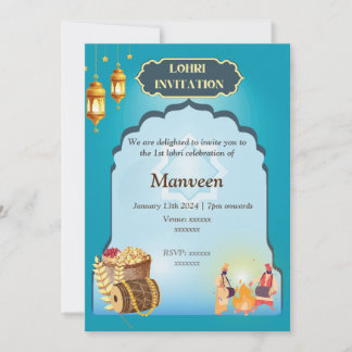 Invitación a Lohri - Azul