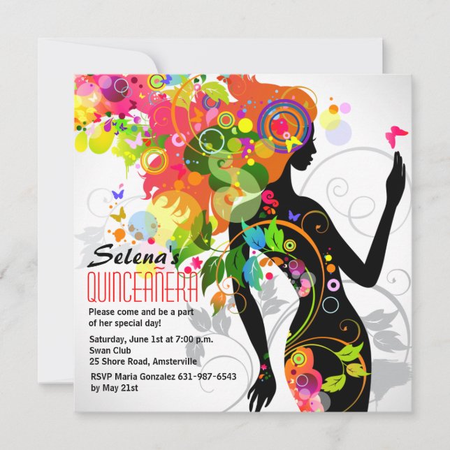 Invitación a Lolita Quinceanera (Anverso)