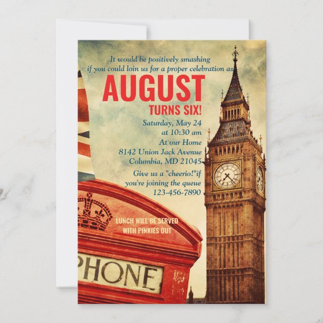 Invitación a Londres (Anverso)