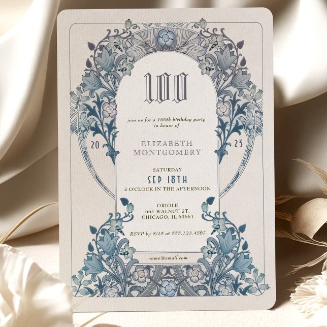 Invitación a los 100 años Art Nouveau W. Morris (Subido por el creador)