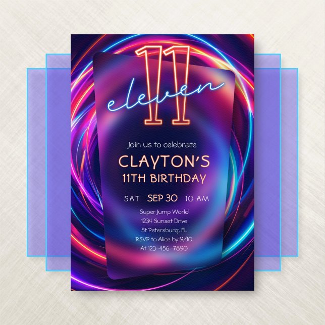 Invitación a los 11 años de Neon (Subido por el creador)