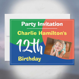 Invitación a los 12 años con foto