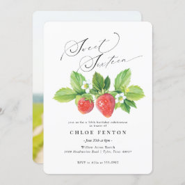 Invitación a los 16 cumpleaños de la fresa roja