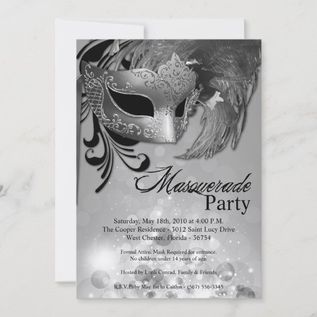 Invitación a los 16 cumpleaños del Dulce de Mascar (Anverso)