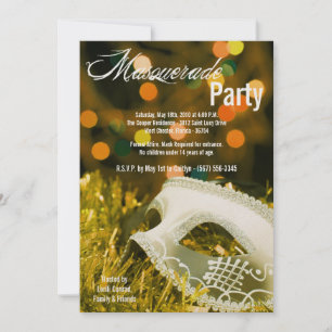 Invitación a los 16 cumpleaños del Dulce Masquerad