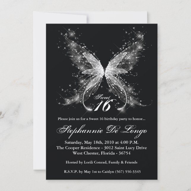 Invitación a los 16 días de cumpleaños de la marip (Anverso)