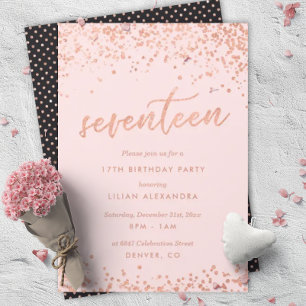 Invitación a los 17 Años de Oro Rosa   Relieve met