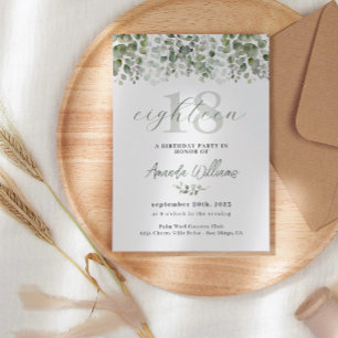 Invitación a los 18 años de Green Sage Green