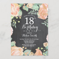 Invitación a los 18 Años de Peach Floral Botánica
