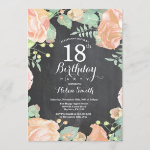 Invitación a los 18 Años de Peach Floral Botánica