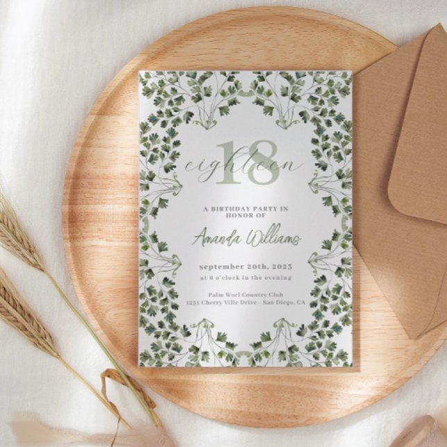 Invitación a los 18 Años Verde Botánico (Subido por el creador)