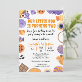 Invitación a los 2º cumpleaños de Halloween "Our L