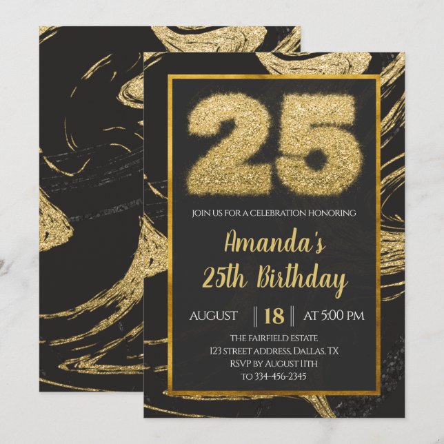 Invitación a los 25 años de oro (Anverso / Reverso)
