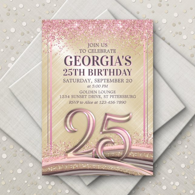 Invitación a los 25 Años Glam (Subido por el creador)