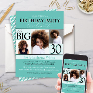 Invitación a los 30 años de Aqua Tiffany, Verde az