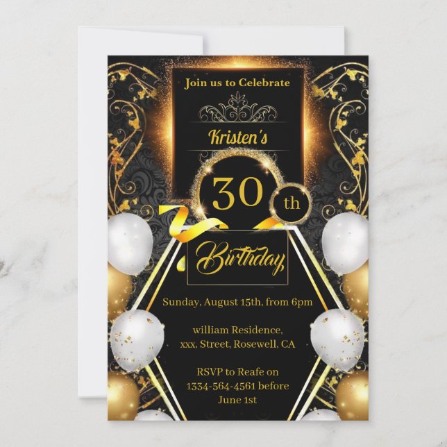 Invitación a los 30 años de oro y negro (Anverso)