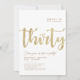 Invitación a los 30 años de White & Gold Modern