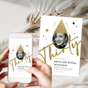 Invitación a los 30 años del oro con foto