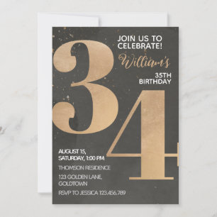 Invitación a los 34 años de Gold Black