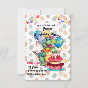 Invitación a los 3 cumpleaños de Dinosaur