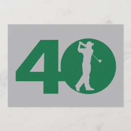 Invitación a los 40 Años del Golf Golf Green Grey