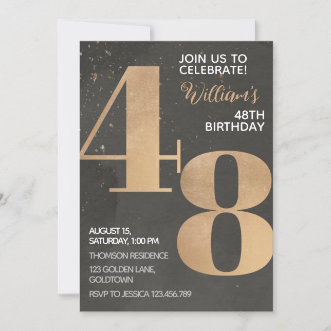 Invitación a los 48 Años de Oro Negro (Anverso)