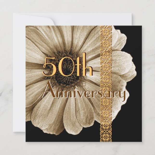 Invitación a los 50 - 59 años - Daisy ORO (Anverso)