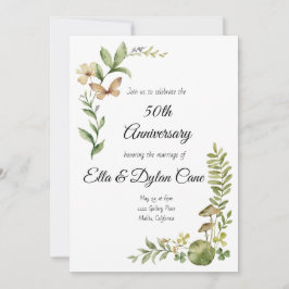 Invitación a los 50 años al estilo de Woodland