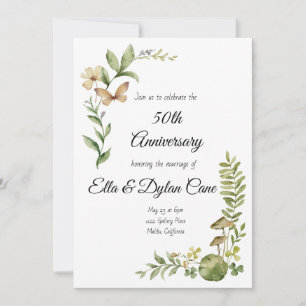 Invitación a los 50 años al estilo de Woodland