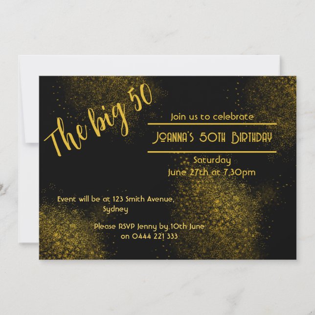 Invitación a los 50 Años de Dorado (Anverso)