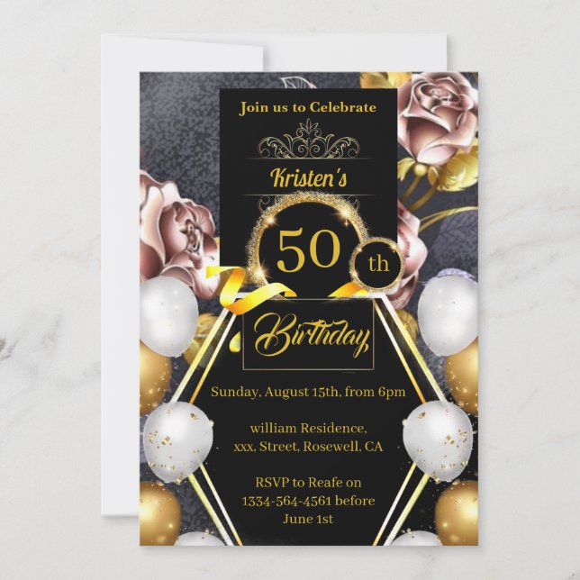 Invitación a los 50 años de oro y negro (Anverso)