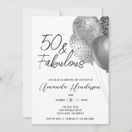 Invitación a los 50 años de Silver 50 y Fabuloso