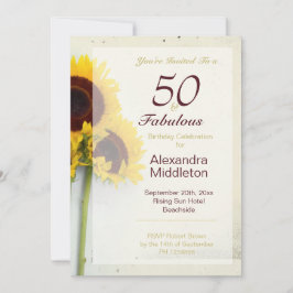 Invitación a los 50 Años de Sunflower Rustic