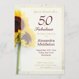 Invitación a los 50 Años de Sunflower Rustic