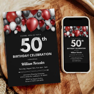 Invitación a los 50 años del Black Red Silver y Wh