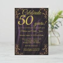 Invitación a los 50 años del elegante oro