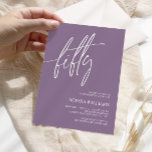 Invitación a los 50 Años Dusty Purple Minimalista<br><div class="desc">*** Por favor introduzca H013 en la búsqueda de la tienda para encontrar todos los artículos coincidentes *** O visite nuestra colección Minimalista Polvorienta. *** Este diseño de alta calidad es fácil de personalizar para que coincida con tus colores, estilos y temas bodas. Para una mayor personalización, haga clic en...</div>