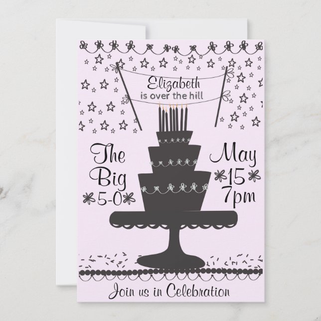 Invitación a los 50 años en la colina (Anverso)