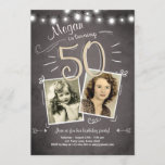 Invitación a los 50 años Vintage a los 50 años<br><div class="desc">(H) ¡Una manera perfecta de invitar a sus invitados a esta fiesta especial de cumpleaños!</div>