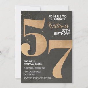 Invitación a los 57 años de Gold Black