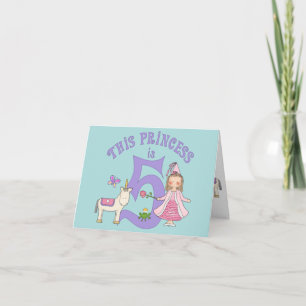 Invitación a los 5 cumpleaños de la Princesa de Un