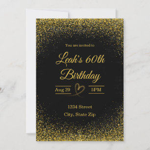Invitación a los 60 años - 60 en oro   Moderno