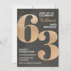 Invitación a los 63 años de Gold Black