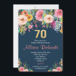 Invitación a los 70 años de la marina color agua f<br><div class="desc">Para una personalización más avanzada de este diseño,  simplemente seleccione el botón "Personalizar" arriba!</div>
