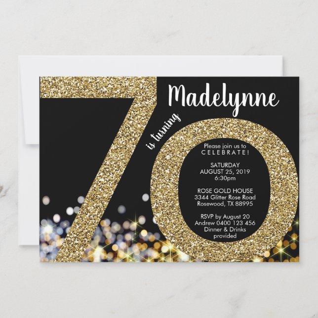 Invitación a los 70 Años de Oro - 70 Invitación (Anverso)