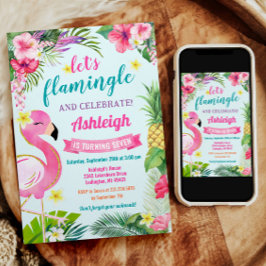 Invitación a los 7 cumpleaños del verano tropical