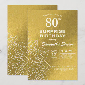 Invitación a los 80 años de Mandala Gold